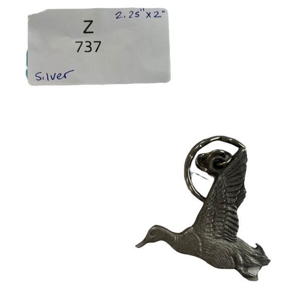 Rawcliffe Pewter I ❤️ MALLARDS Duck Keychain Vintage 1983 P. Davis Collectible - Picture 13 of 13